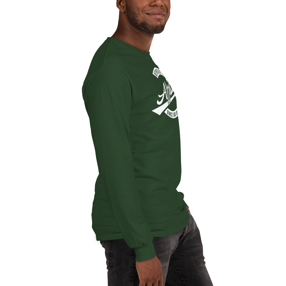 Black professional wearing African diaspora long sleeve t-shirt
