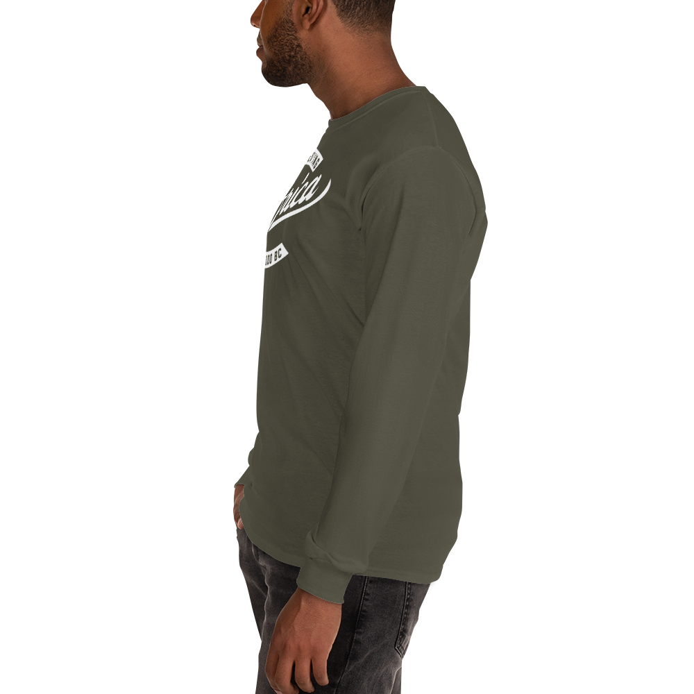 Black professional wearing African diaspora long sleeve t-shirt