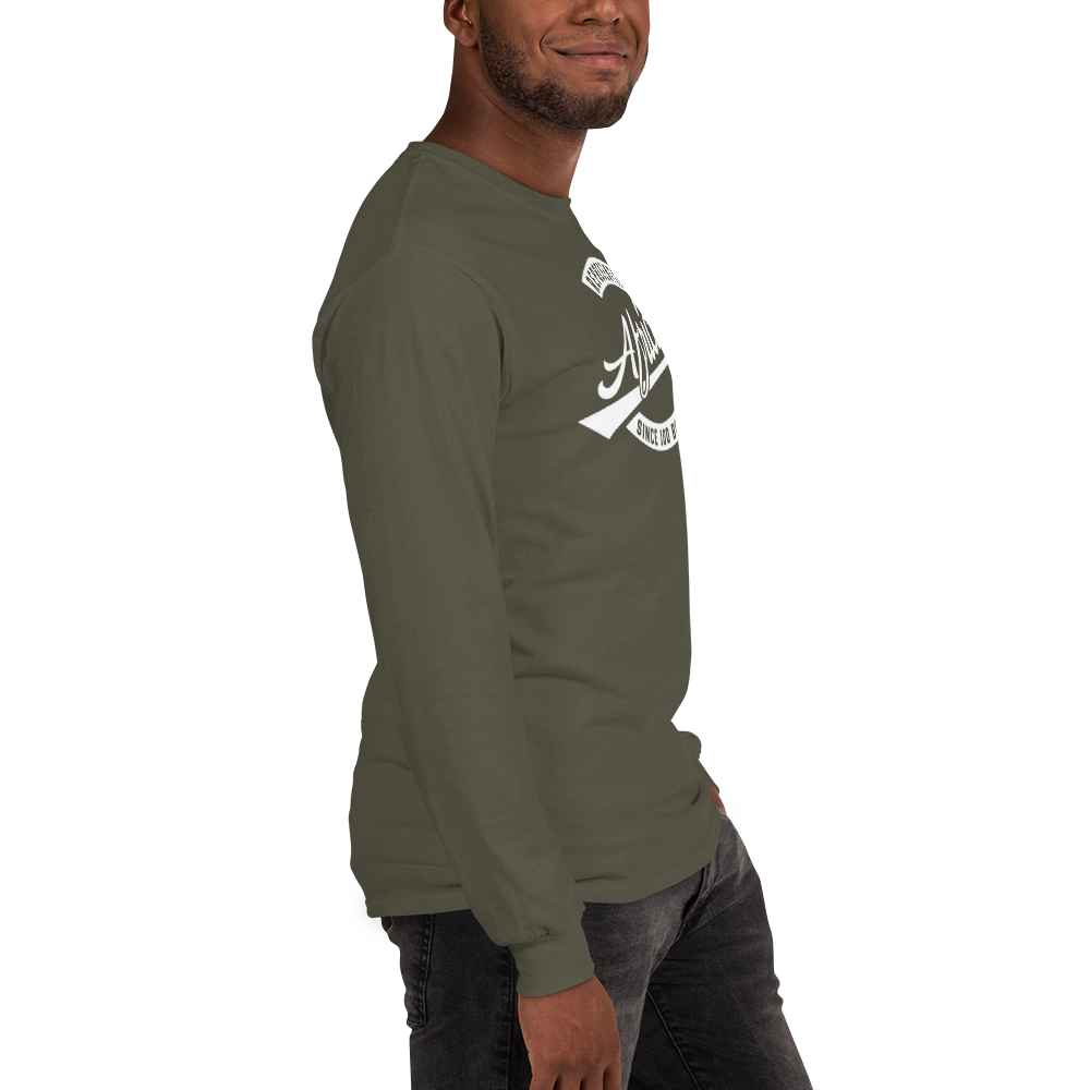 Black professional wearing African diaspora long sleeve t-shirt