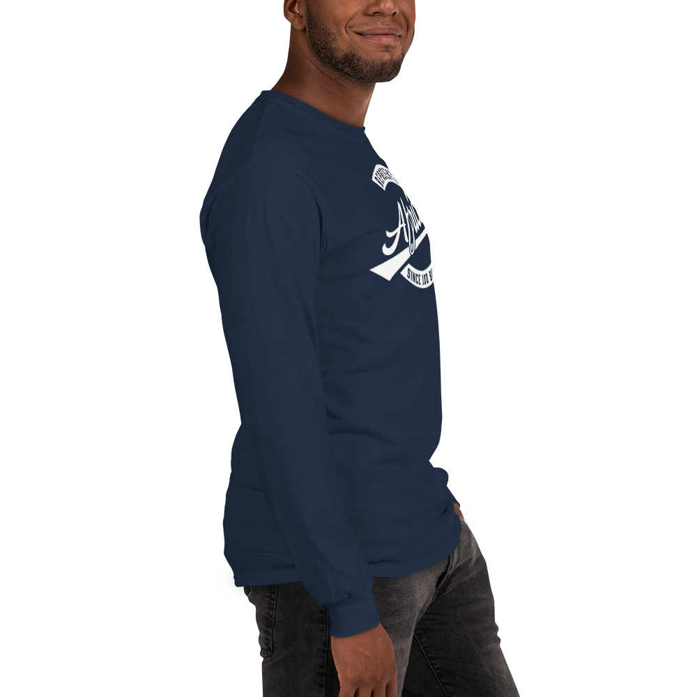 Black professional wearing African diaspora long sleeve t-shirt