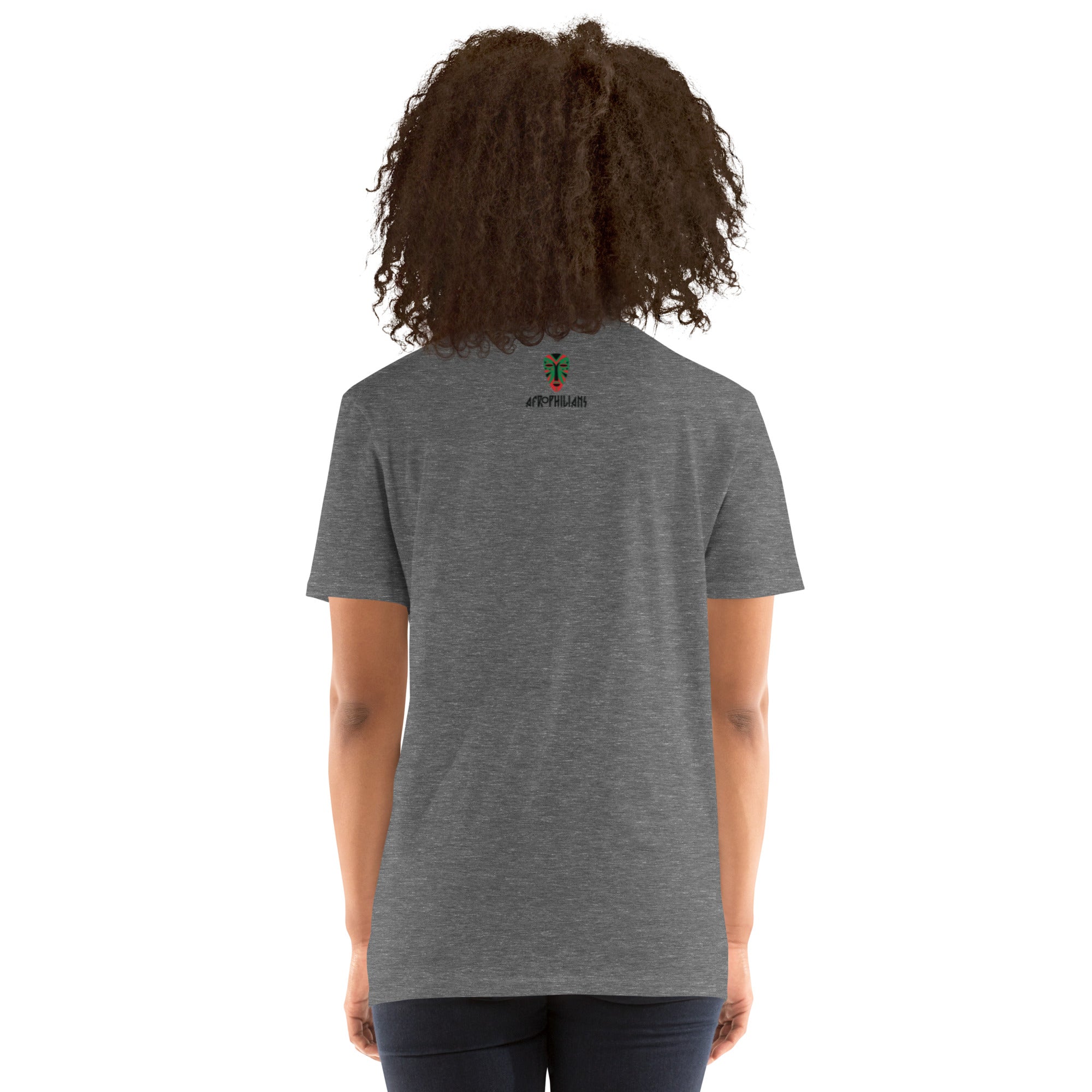 Black professional wearing African-inspired short sleeve tee
