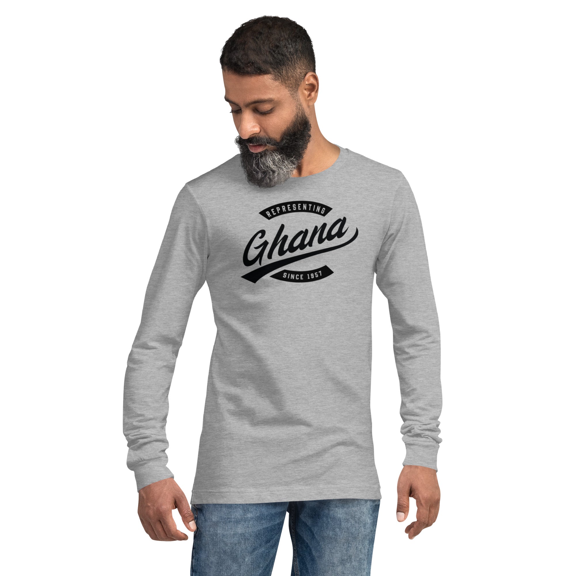 Black professional wearing African diaspora long sleeve t-shirt