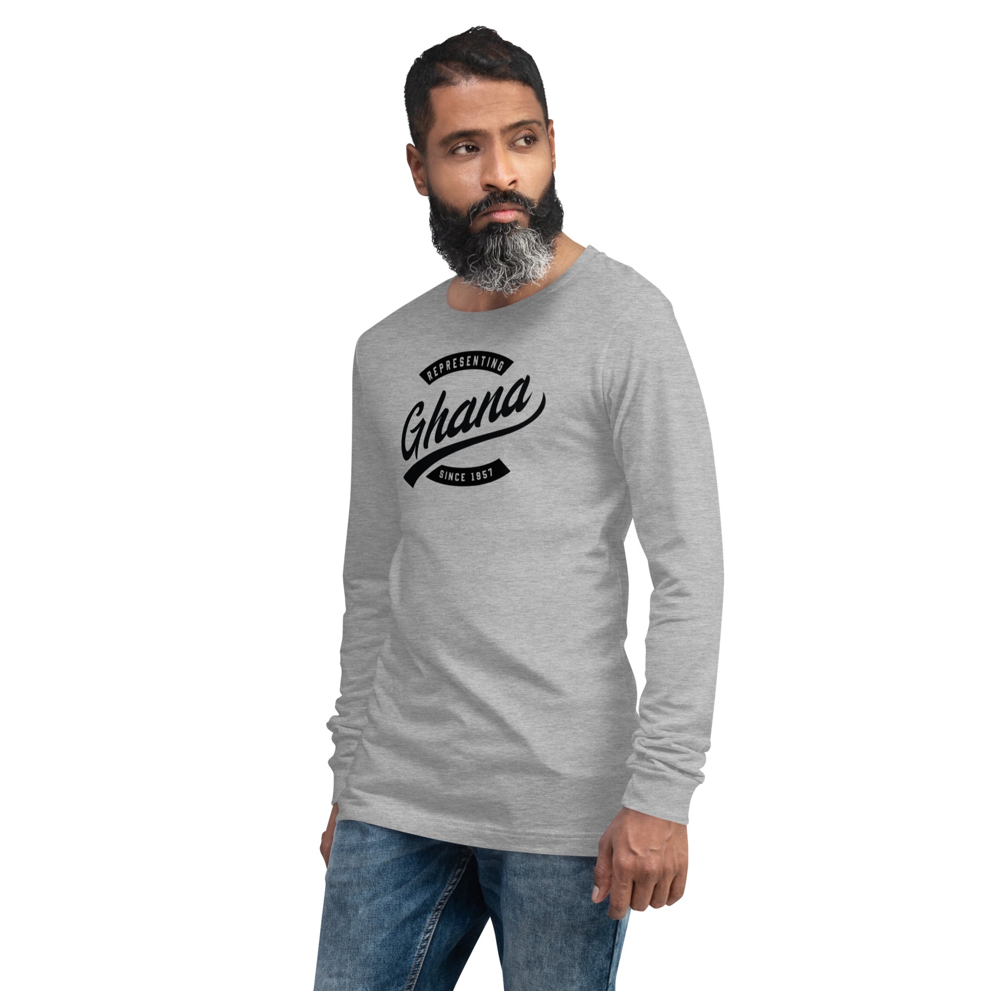 Black professional wearing African diaspora long sleeve t-shirt