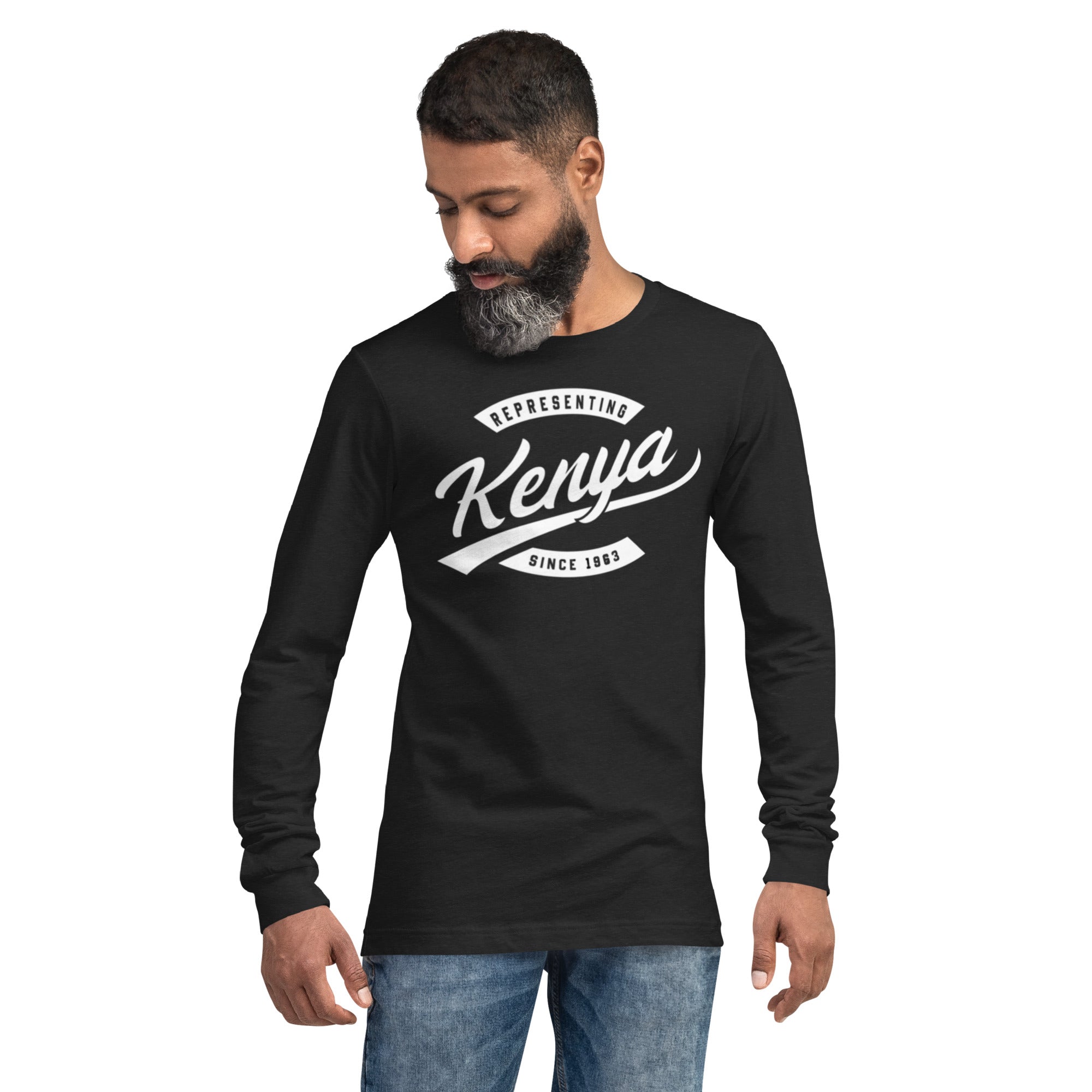 Black professional wearing African diaspora long sleeve t-shirt