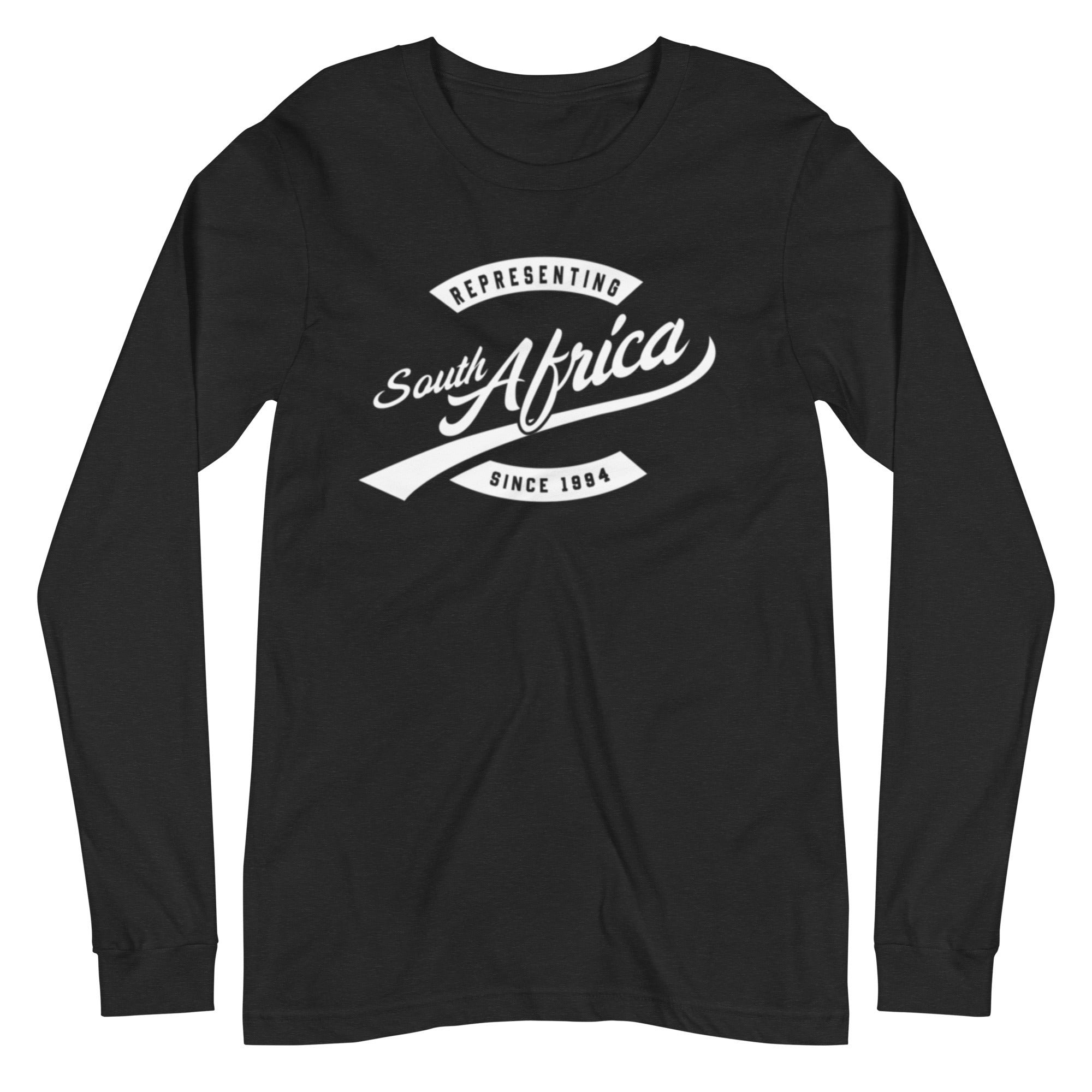 Black professional wearing African diaspora long sleeve t-shirt