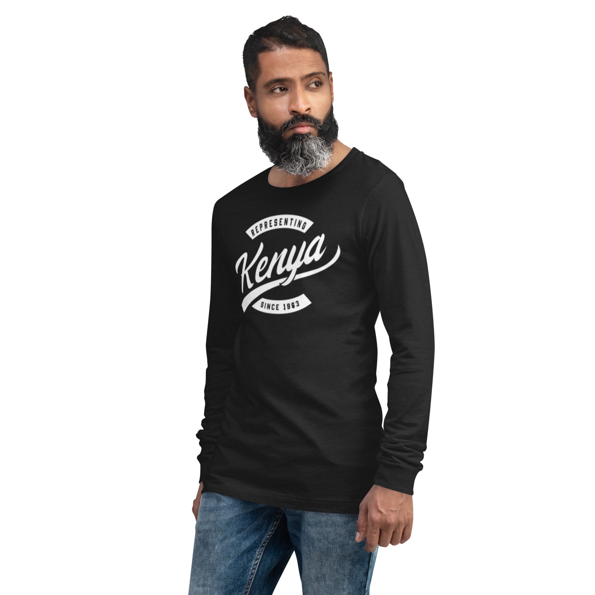 Black professional wearing African diaspora long sleeve t-shirt
