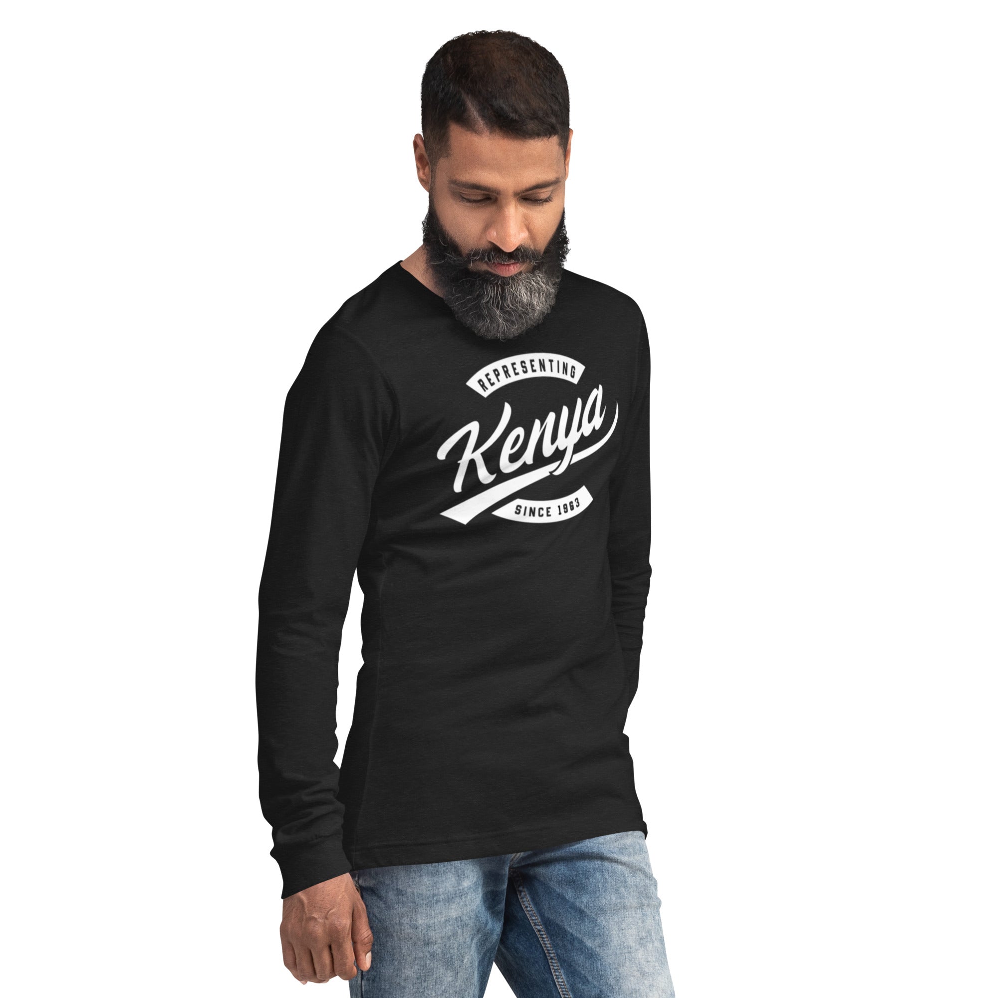 Black professional wearing African diaspora long sleeve t-shirt