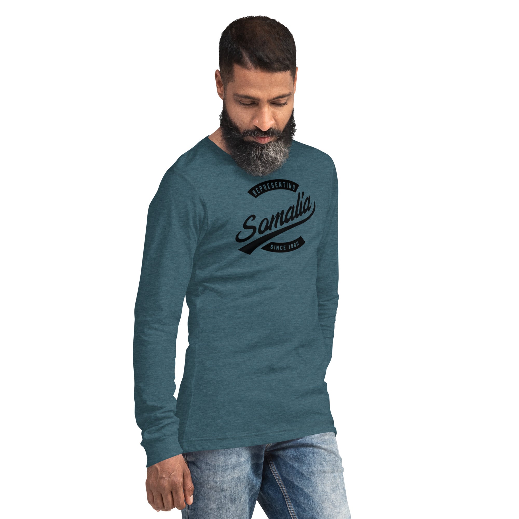 Black professional wearing African diaspora long sleeve t-shirt