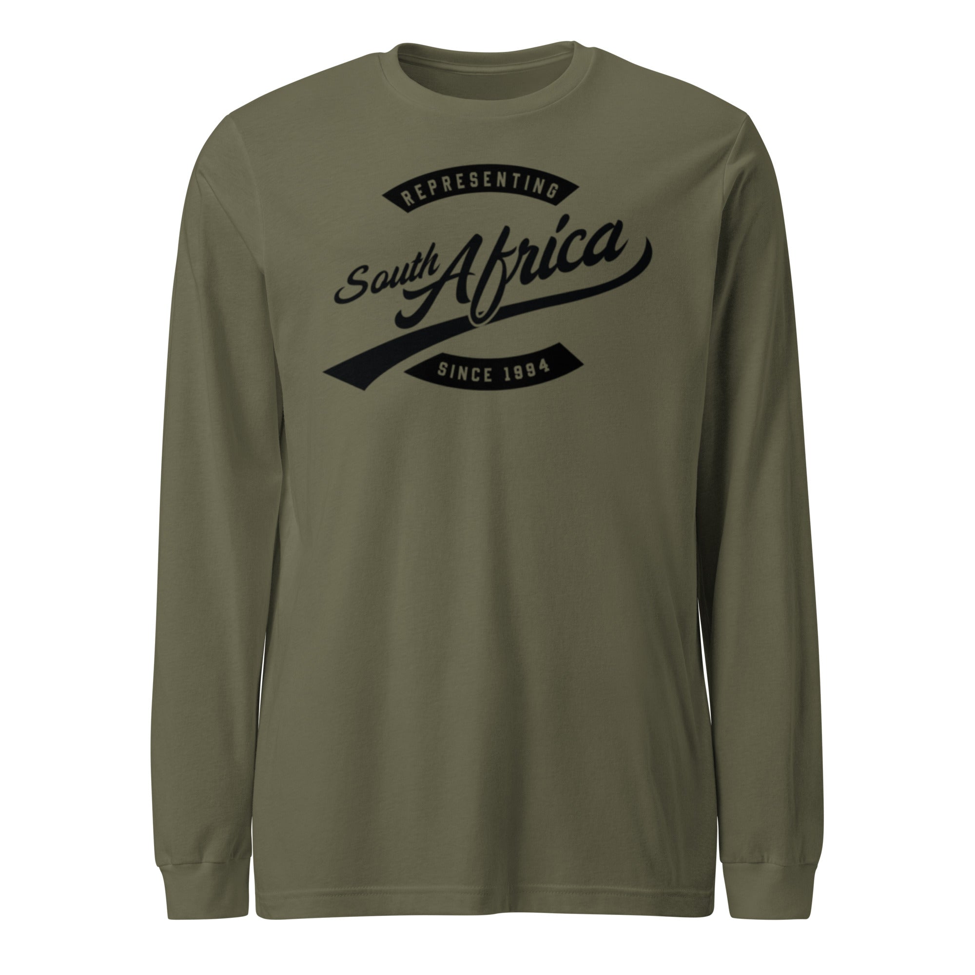Black professional wearing African diaspora long sleeve t-shirt