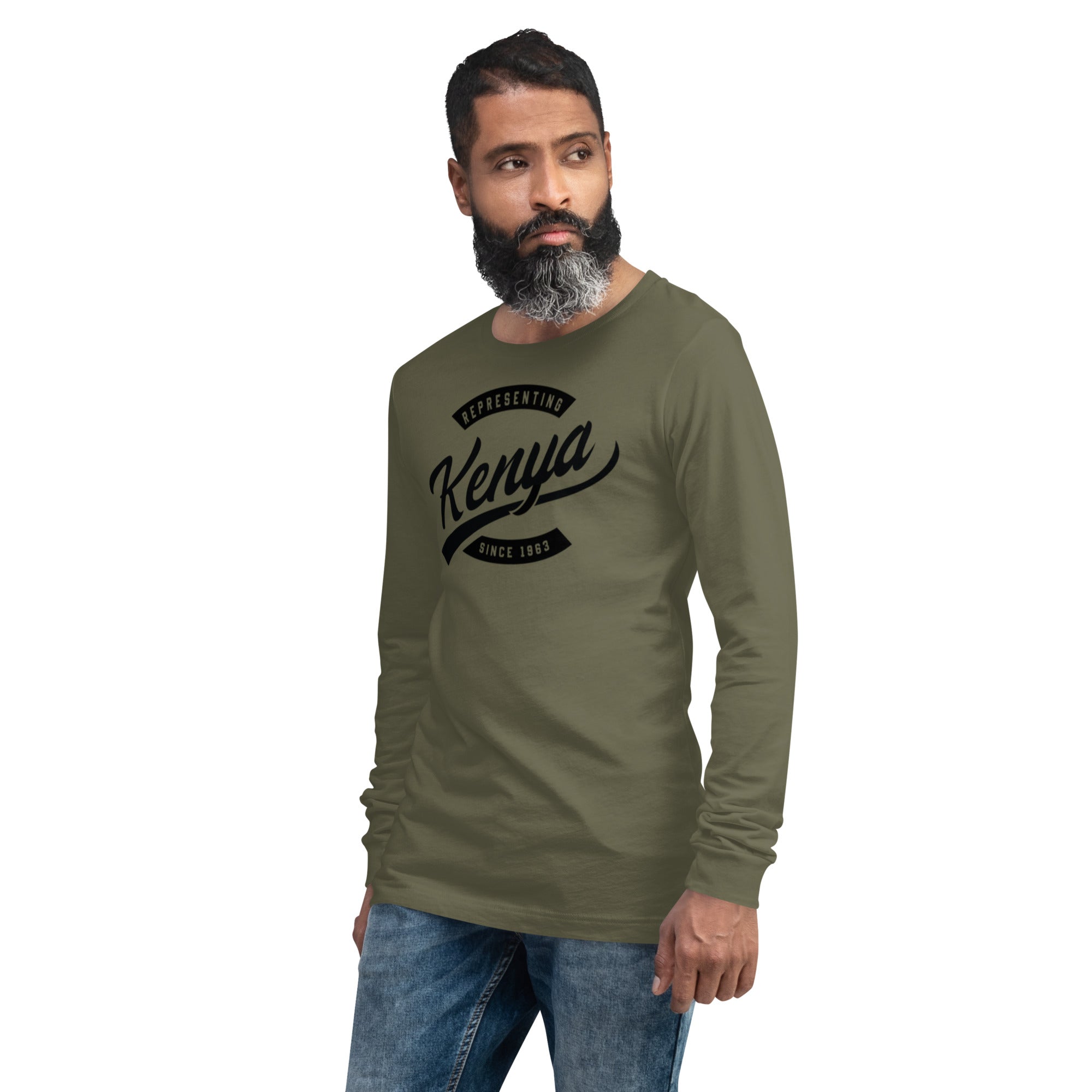 Black professional wearing African diaspora long sleeve t-shirt