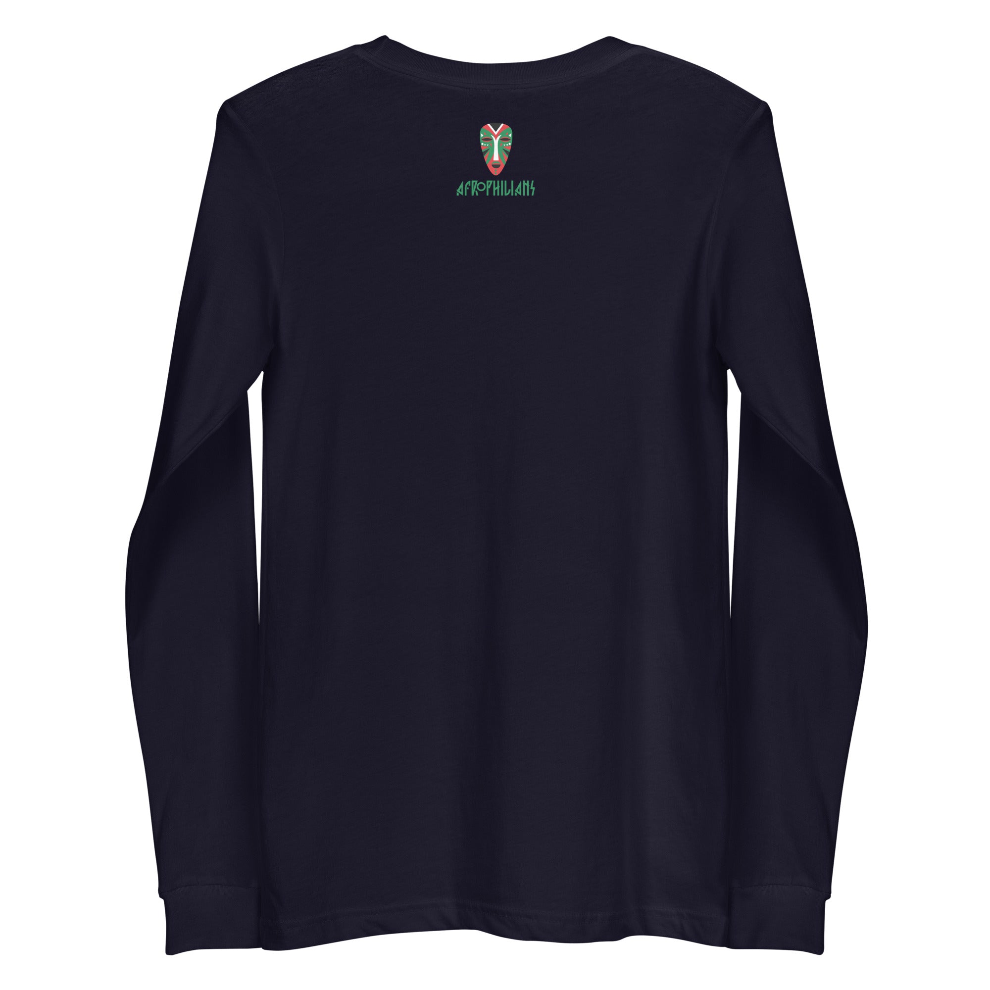 Black professional wearing African diaspora long sleeve t-shirt