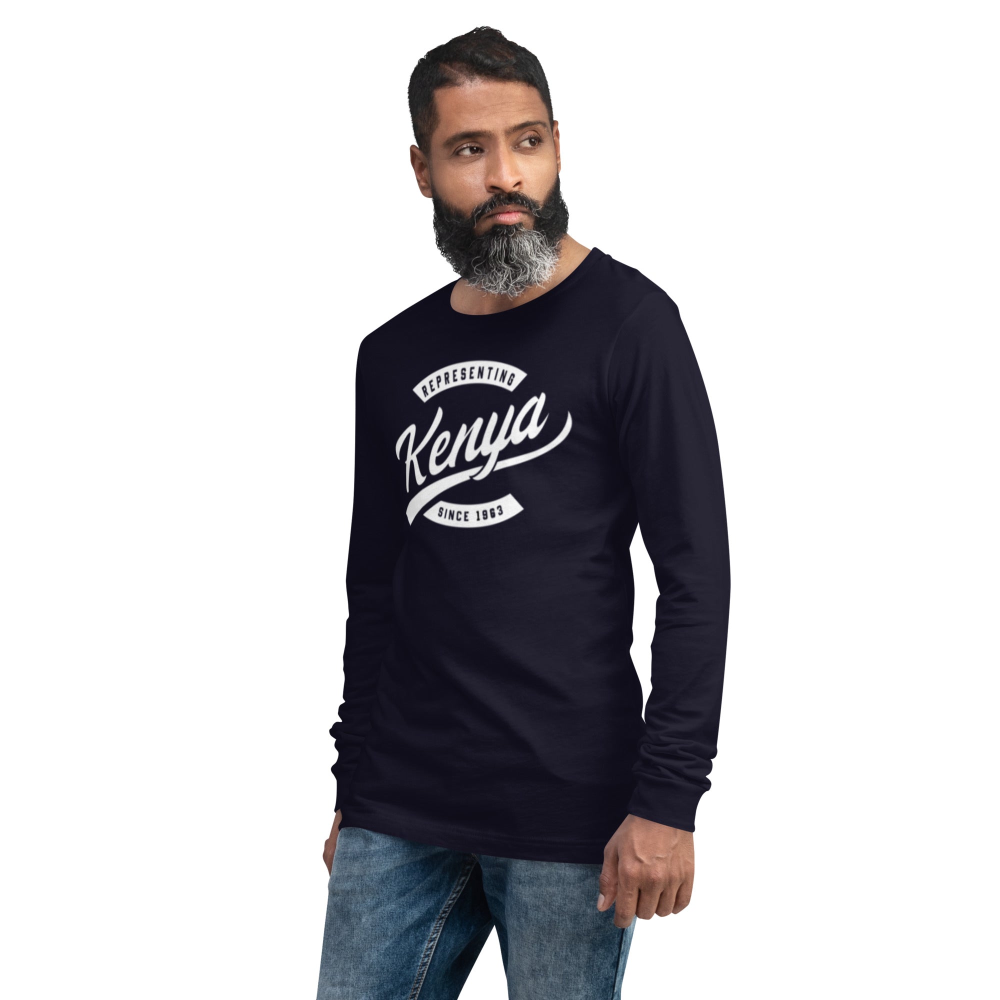 Black professional wearing African diaspora long sleeve t-shirt