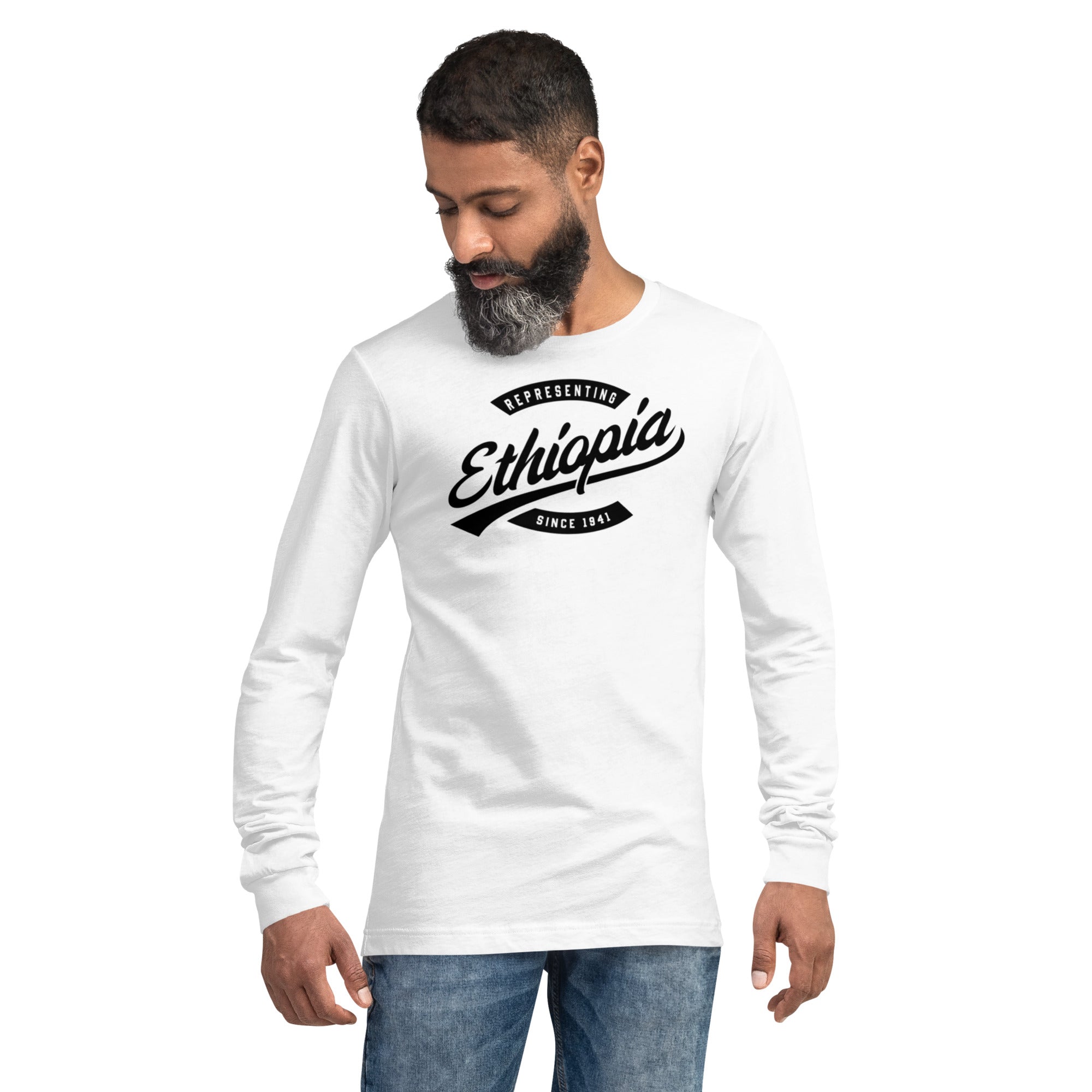 Black professional wearing African diaspora long sleeve t-shirt