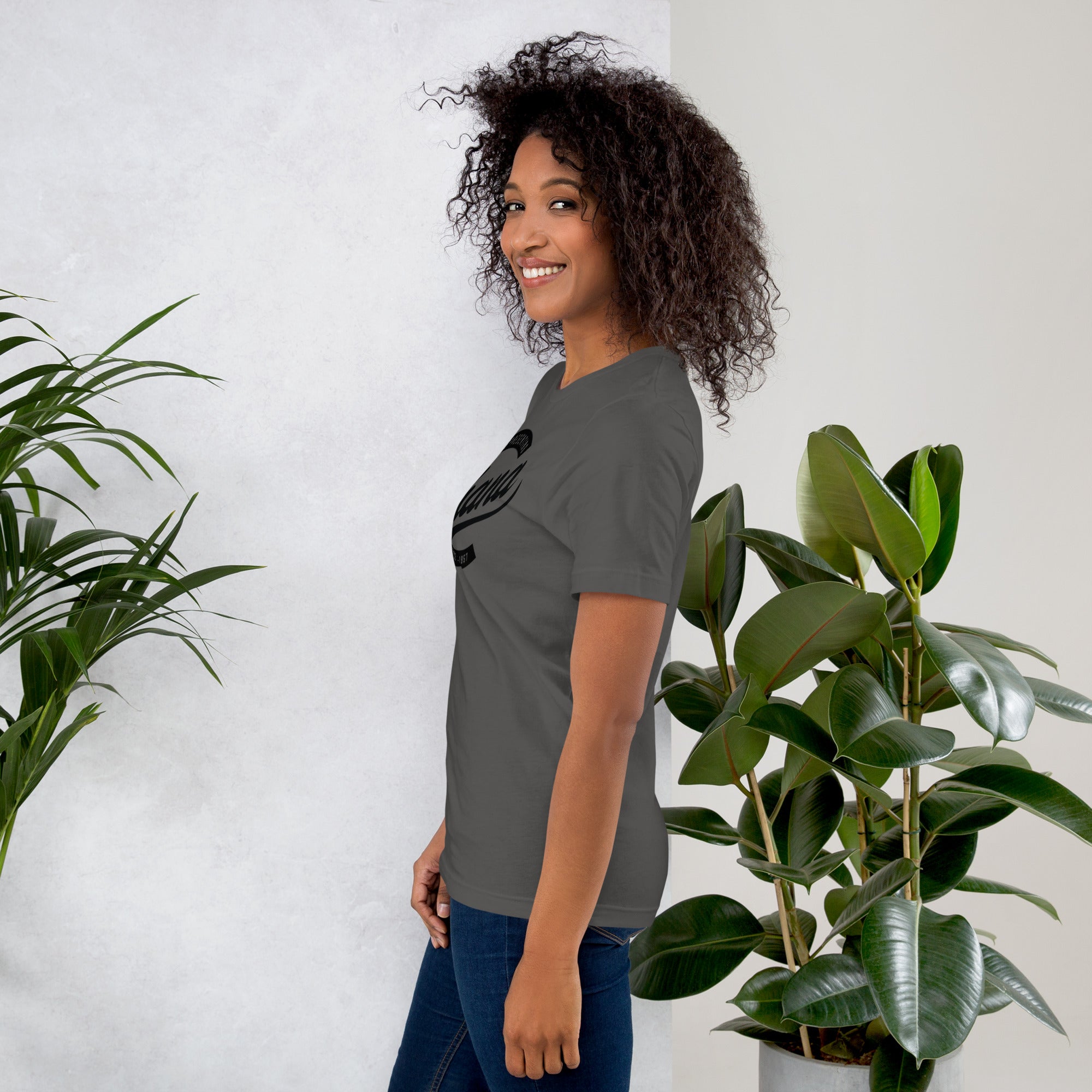 Black professional wearing African-inspired short sleeve tee