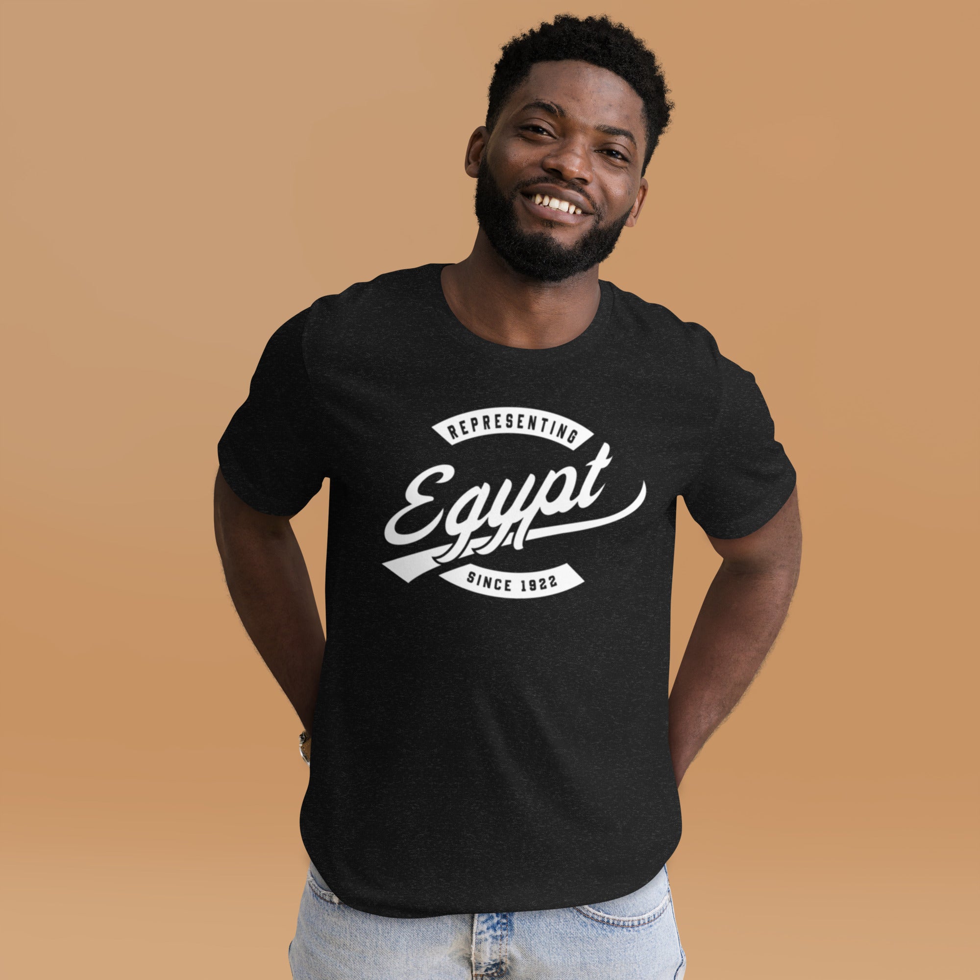 Black professional wearing African-inspired short sleeve tee