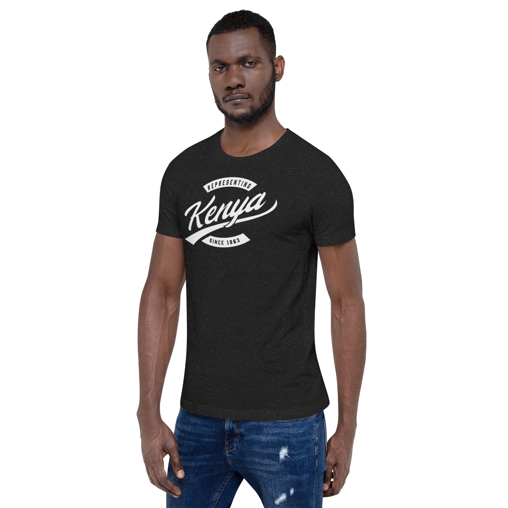Black professional wearing African-inspired short sleeve tee