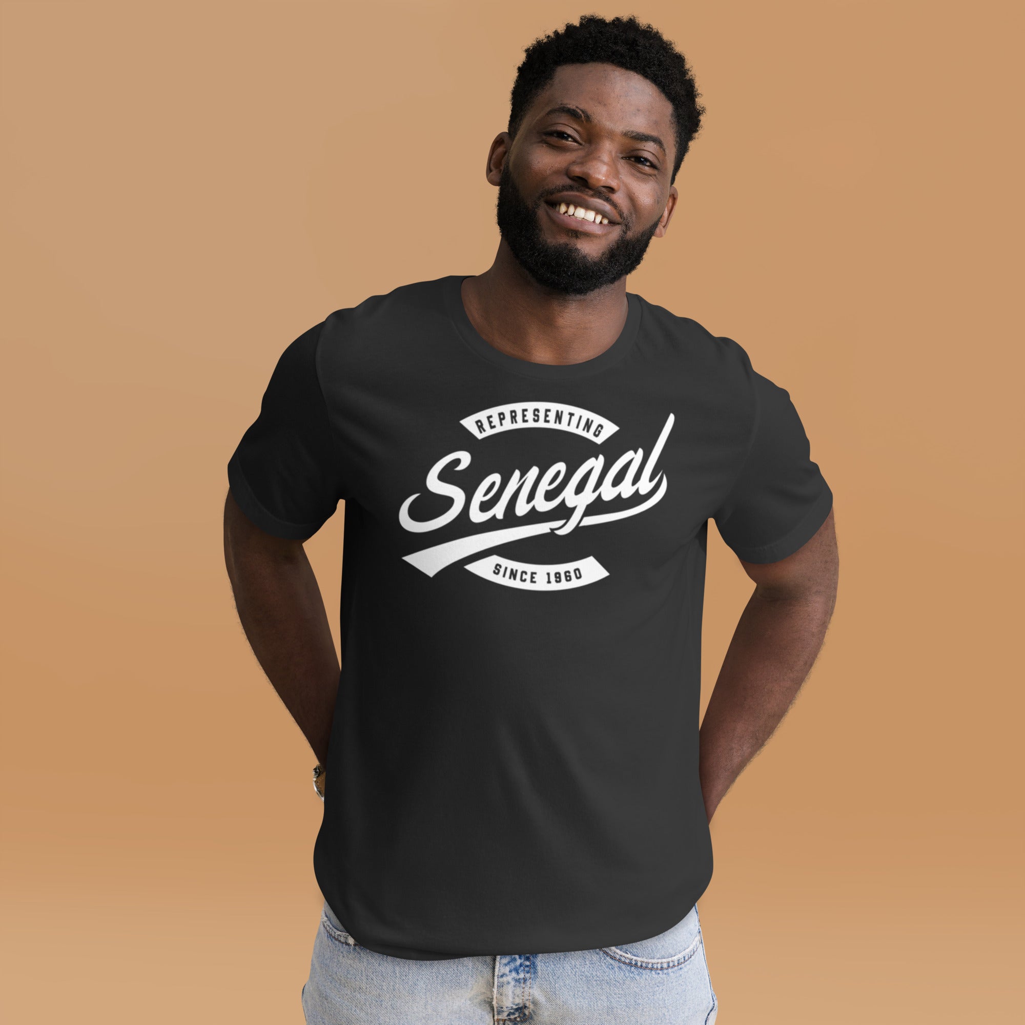 Black professional wearing African-inspired short sleeve tee