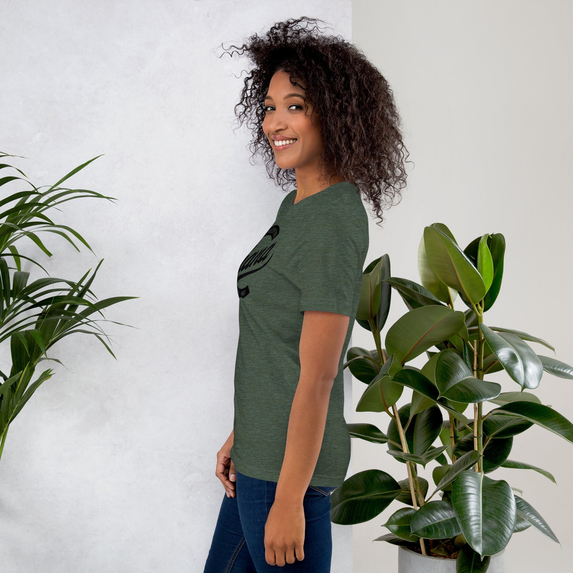 Black professional wearing African-inspired short sleeve tee