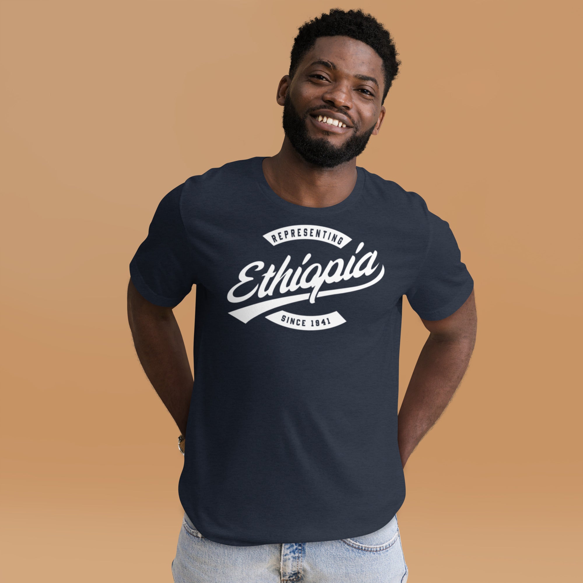 Black professional wearing African-inspired short sleeve tee