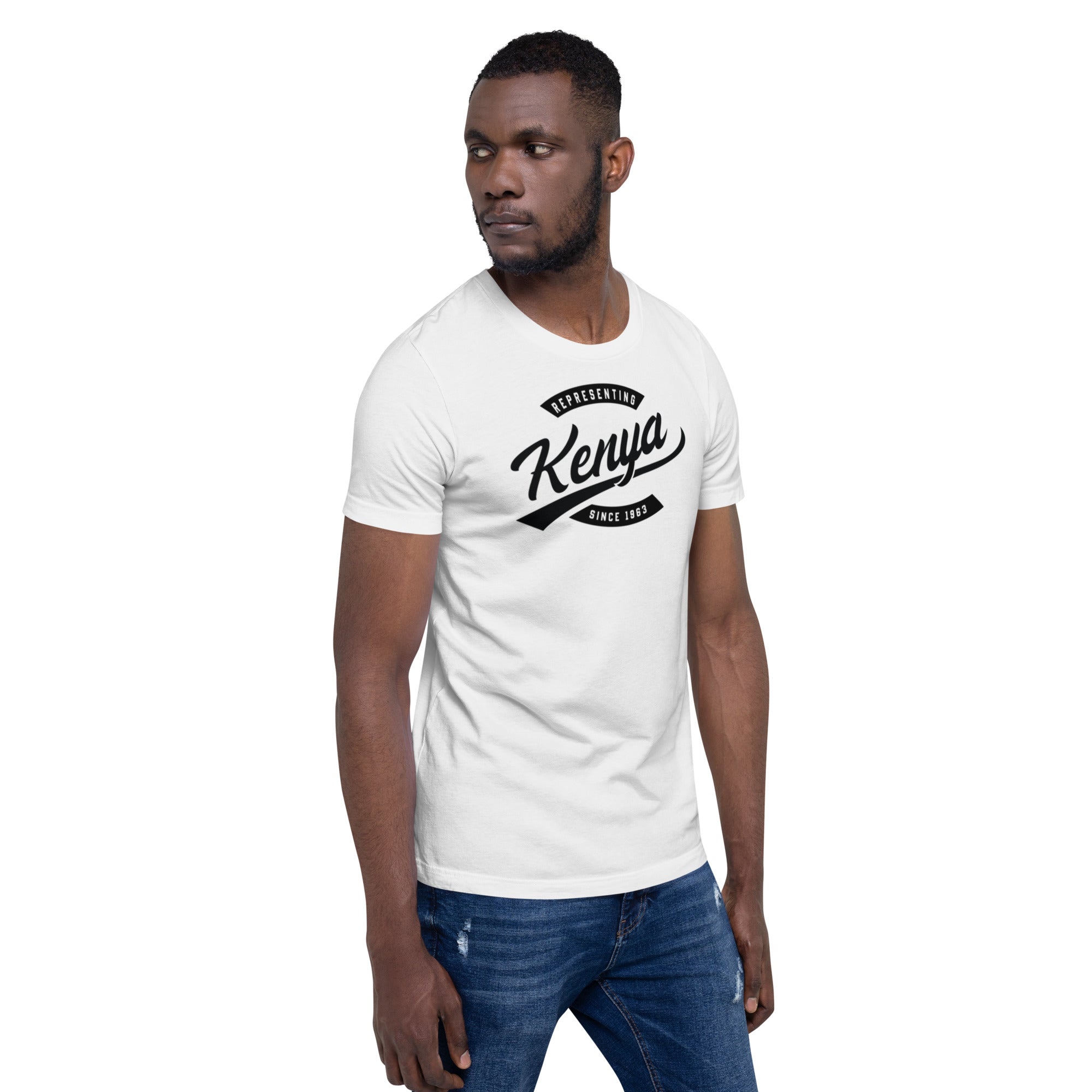 Black professional wearing African-inspired short sleeve tee